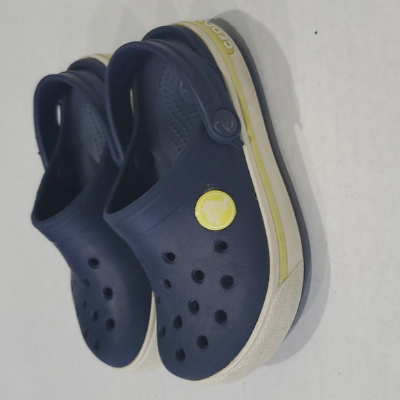 Crocs Kids Classic Crocband Sandals Clogs Navy Blue Size C 8-9 - Picture 3 of 6